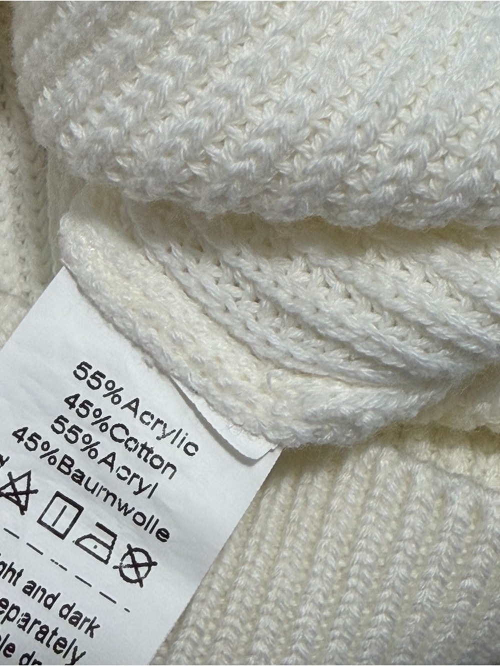 Grace Karin White Cable-Knit V-Neck Sweater- NEW - Picture 6 of 6
